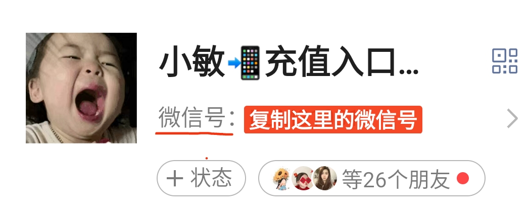 微信个人资料页中微信号位置示例